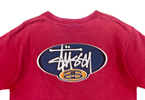  Vintage 90s Stussy Big Logo Red Tee 