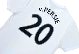  Manchester United Van Persie #20 White Tee 