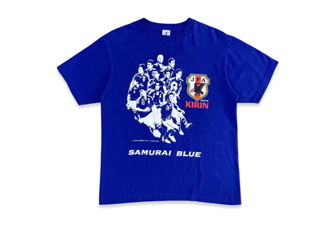  Vintage JFA Kirin Japan Nation Football Team Samurai Blue Tee 