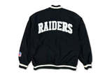  GU Raiders NFL Football Embroidered Warm-up Jacket Black 
