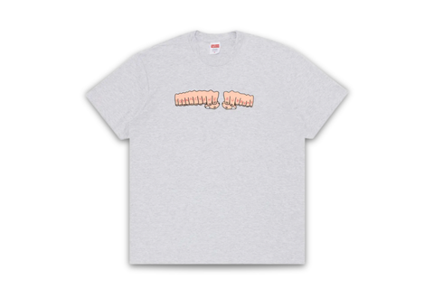  Supreme Toy Machine Fist Tee Ash Grey 