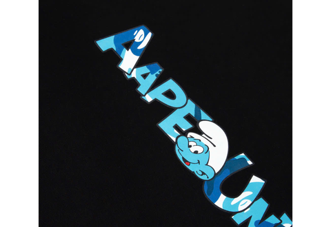 Aape x The Smurfs Black Tee 