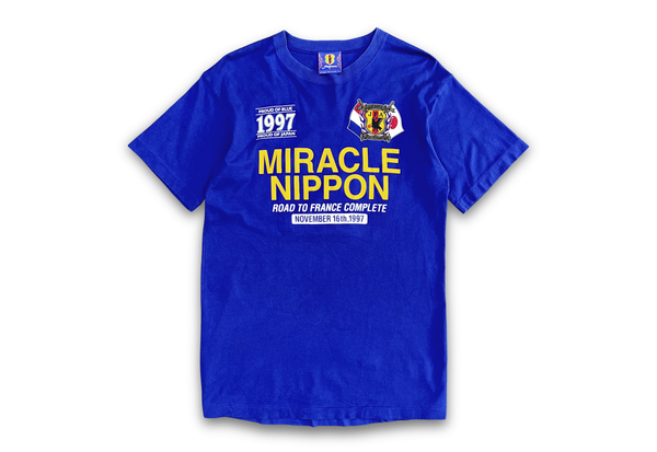  JFA Japan National Team Road To France World Cup 1998 Blue Tee 