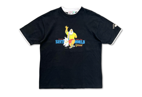  Vintage Santaworld Swedish Outdoor Style Black Tee 