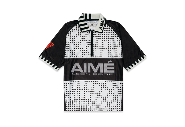  Aimé Leon Dore x New Balance Sport Zip Polo Black White 