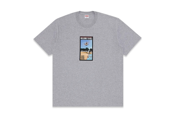  Supreme Toy Machine Welcome To Hell Heather Grey Tee 