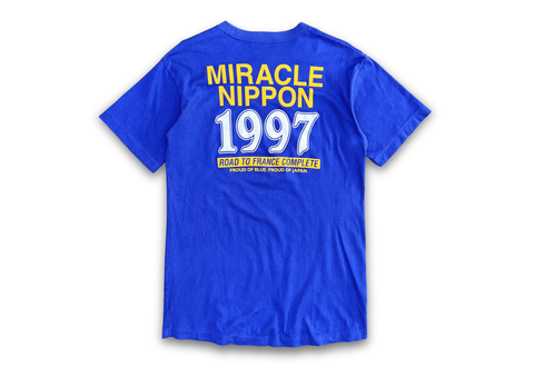  JFA Japan National Team Road To France World Cup 1998 Blue Tee 