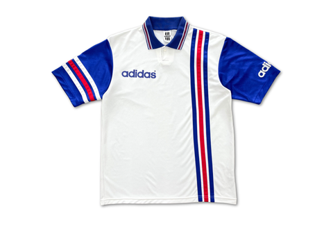  Vintage 80s adidas Jersey White Blue 