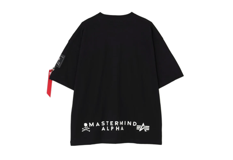  Alpha Industries × MASTERMIND WORLD Graphic Tee Black 