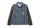  Stussy Mix Stripe Zip Up Work Jacket 