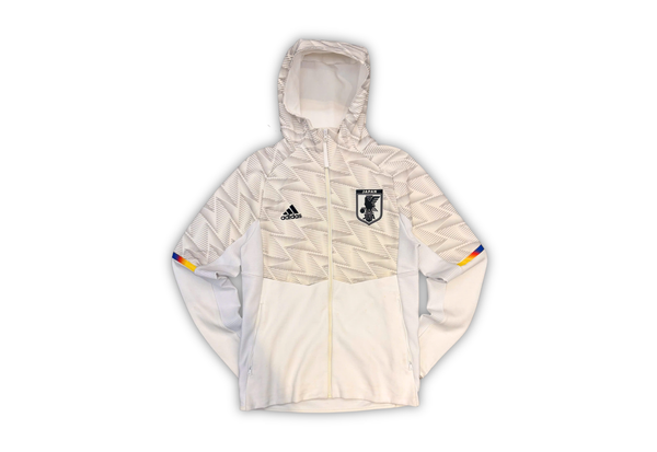  adidas Japan 2022-2023 Soccer Hooder Track Jacket Football Jersey White 