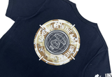  Aape Vertical Camo Spellout Black Tee 