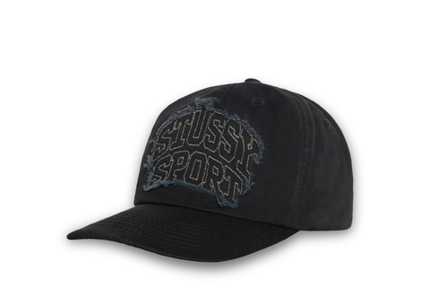  Stussy Mid-Depth Sport Patch Snapback Shadow Black 