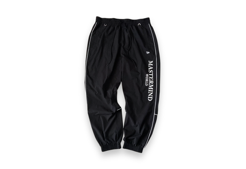  NEW ERA x MASTERMIND WORLD SS24 Oversized Piping Track Pants Black 