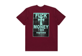 Supreme Fuck Money Heather Cardinal Tee 