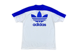  Vintage 90s adidas France Tricolor Stripe Football Jersey White 