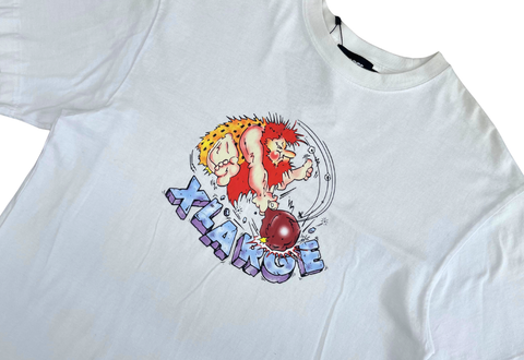  XLARGE Caveman Wrecking Ball White Tee 