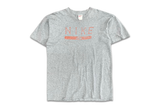  Vintage 90s Nike Orange Logo Print Grey Tee 