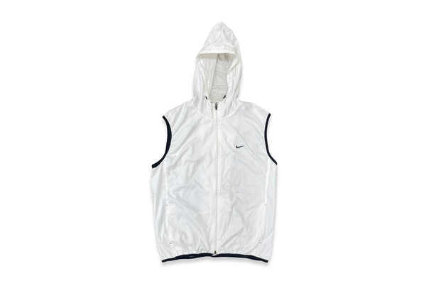  Vintage 90s Nike Nylon Embroidered Logo Vest White 