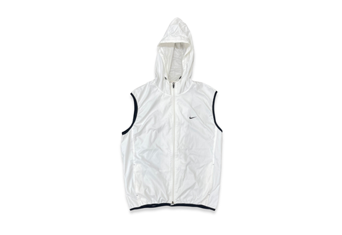  Vintage 90s Nike Nylon Embroidered Logo Vest White 