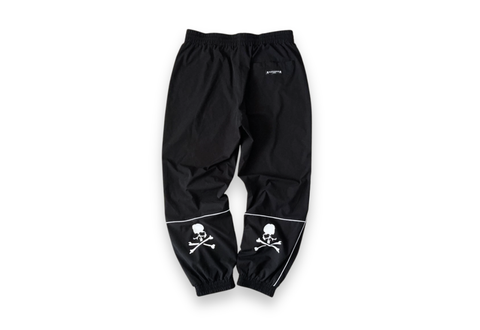  NEW ERA x MASTERMIND WORLD SS24 Oversized Piping Track Pants Black 
