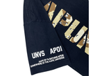  Aape Vertical Camo Spellout Black Tee 