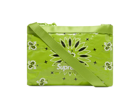  Supreme Bandana Tarp Side Bag 'Bright Green' SS22 