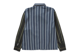  Stussy Mix Stripe Zip Up Work Jacket 