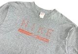  Vintage 90s Nike Orange Logo Print Grey Tee 