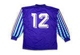  Vintage 90s adidas Goalkeeper Football Blue/Purple Jersey #12 