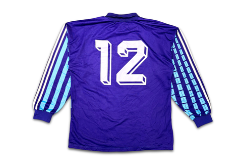  Vintage 90s adidas Goalkeeper Football Blue/Purple Jersey #12 