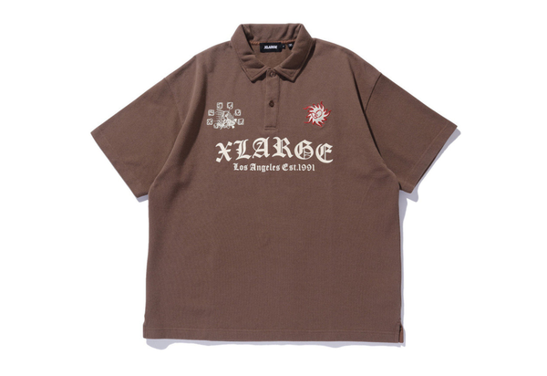  X-Large Multi Logo Polo Shirt Brown 