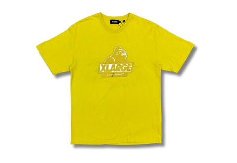  XLARGE Center Embroidered Logo Yellow Tee 