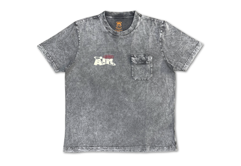  The Air Saigon® Customize Big Logo Washed Pocket Tee Grey 