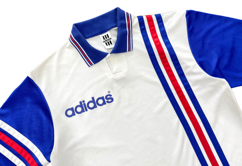 Vintage 80s adidas Jersey White Blue 