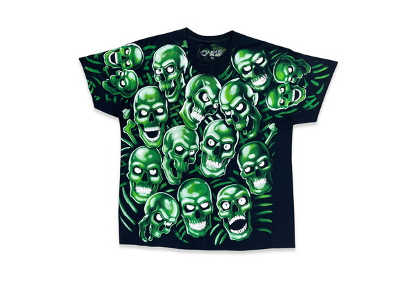  Liquid Blue Skull Pile Green Tee Black 2017 