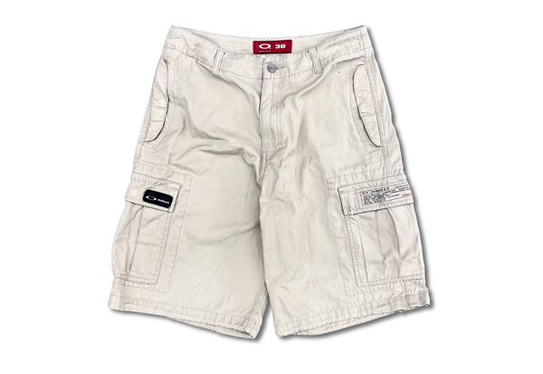  Vintage 00s Oakley Software Red Core Beige Utility Shorts 