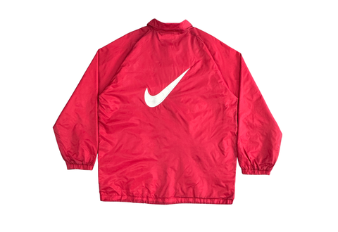  Vintage 90s Nike Snap Up Windbreaker Red Jacket 