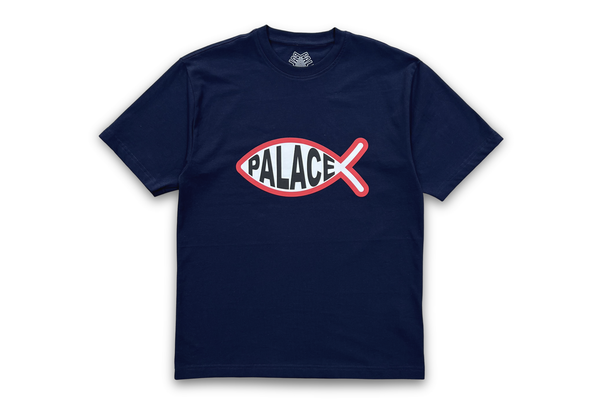  Palace Fish Navy Tee 