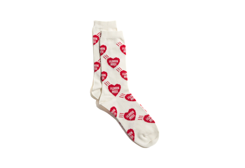  Human Made Heart Socks (White) 