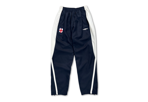  Vintage Umbro England National Soccer Team Track Pants Navy 