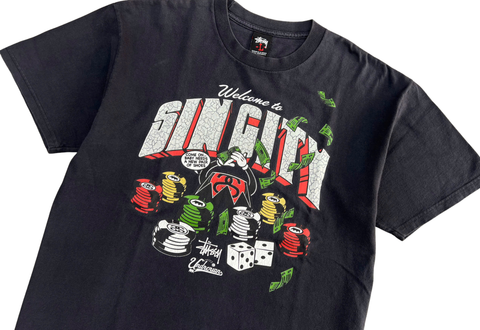  Vintage Stussy x Undrcrwn Welcome to SinCity Tee Black 