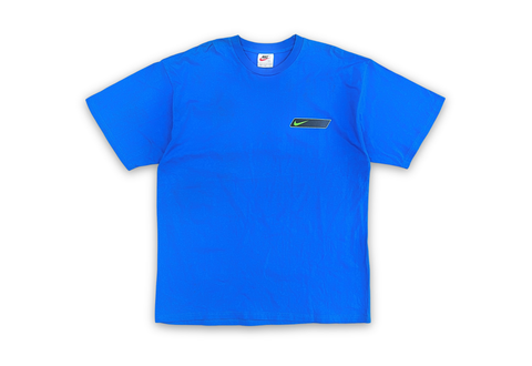  Vintage 90s Nike Volt Swoosh Logo Blue Tee 