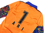  Vintage 90s Le Coq Sportif Goalkeeper Football Orange Jersey 