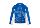  Aimé Leon Dore Fascianos Half Zip Cycling Jersey Amparo Blue 