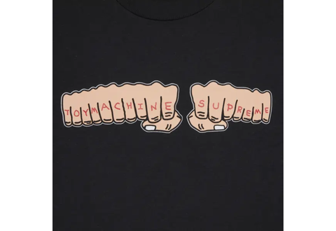  Supreme Toy Machine Fist Tee Black 