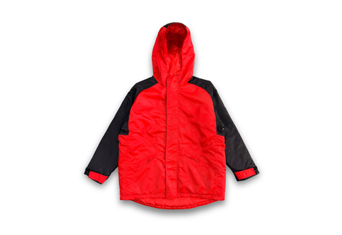  Vintage 90s Nike Center Swoosh Hooded Jacket Red 