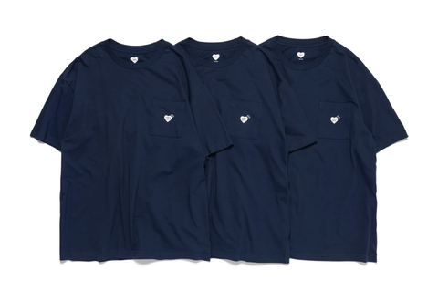  Human Made 3-Pack Pocket Tee Set Navy 