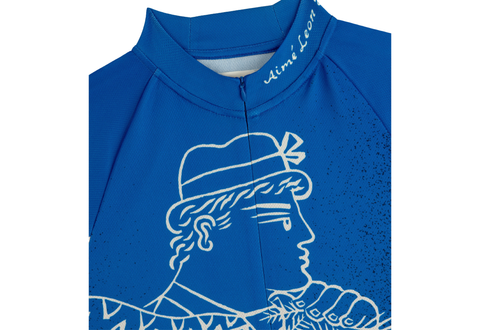  Aimé Leon Dore Fascianos Half Zip Cycling Jersey Amparo Blue 