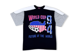  Vintage 90s USA World Cup "Future Of The Word" Graphic Black Tee 